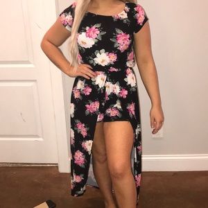 Floral maxi/High low dress